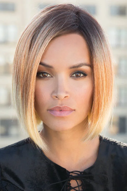 Synthetic wigs with fine layers-Kai Synthetic Wig by Rene of Paris | Short, Straight | Lace Front | Mono Part | Basic Cap