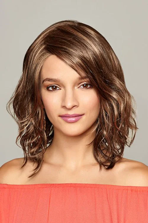 Synthetic wigs for trendy look-Kendall Synthetic Wig by Henry Margu | Mid-Length, Wavy | Lace Front | Full Mono Cap