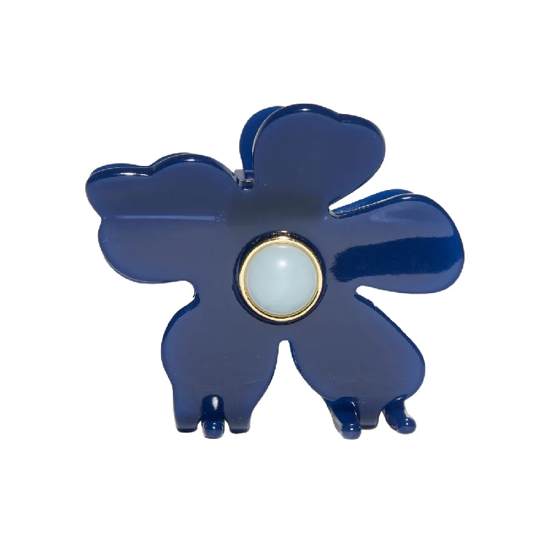 Softening cream-Cobalt Lily Claw Clip