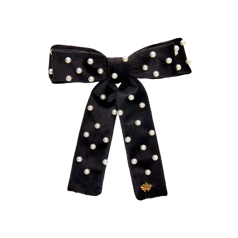 Root volumizing spray-Jet Pearl Embellished Antoinette Bow Barrette