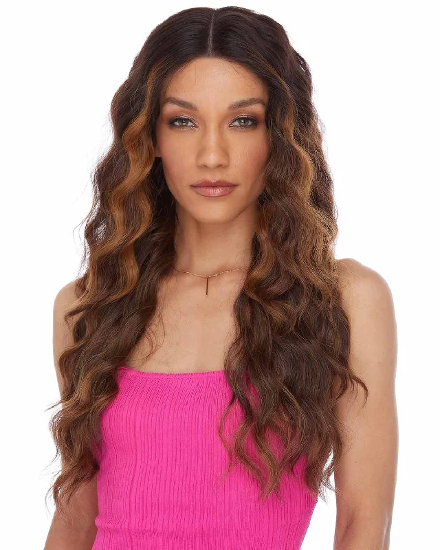 Synthetic wigs for bulk discounts-LF Emani | Lace Front & Monofilament Part Synthetic Wig by Sepia