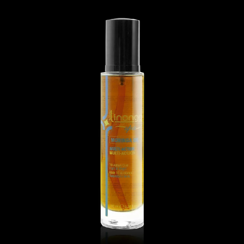 Anti-static mist-Linange Spa Moringa Oil 10 Actions Light & Bright Hair Elixir (100ml/3.38oz)