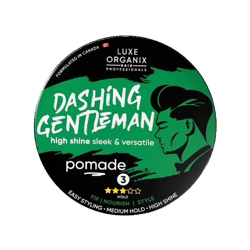 Luxe Organix Hair Professionals Dashing Gentleman High Shine Sleek and Versatile Pomade 80g