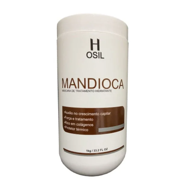 Hair care tips for scalp cleansing-Mandioca Cassava Hydrating Anti Frizz Hair Growth Treatment Mask 1Kg - Heart Osil