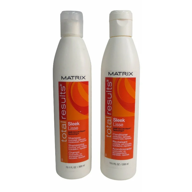 Matrix Total Results Sleek Lisse Smooth Repair Shampoo & Conditioner 10.1 oz ea