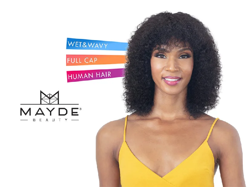 real person hair ring behind design-MAYDE BEAUTY 100% HUMAN HAIR WET & WAVY WIG SIESTA WAVE