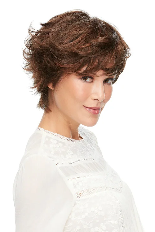 Synthetic wigs for premiere nights-Meg Synthetic Wig by Jon Renau | Short, Wavy | Hand Tied | Full Mono Cap