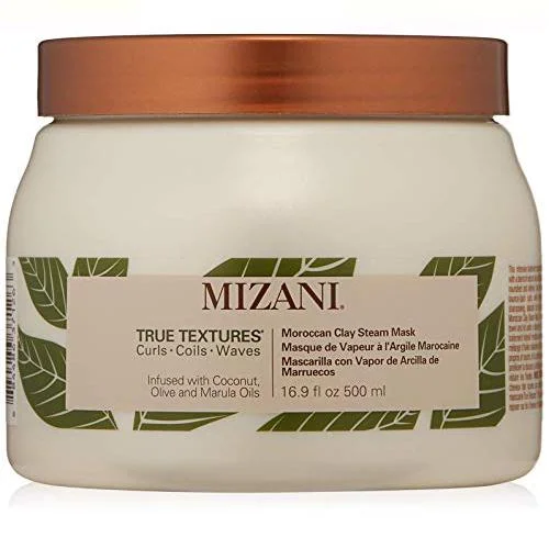 DIY hair care for volume lift-Mizani True Textures Moroccan Clay Steam Mask 16.9 oz