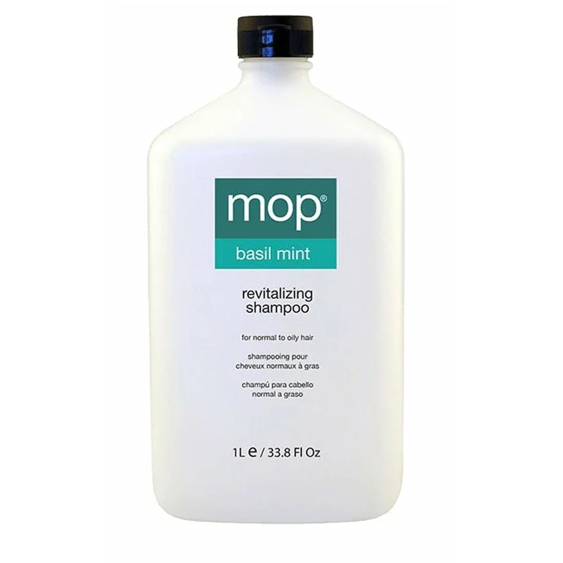 MOP Basil Mint Revitalizing Shampoo for Normal to Dry Hair 33.8 oz