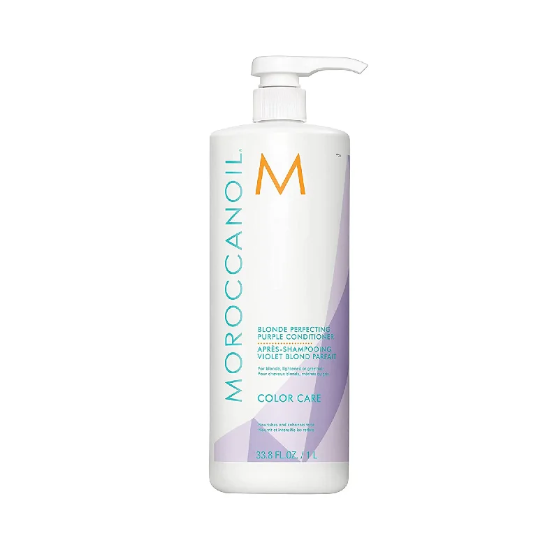 Hair care for jagged split ends-MoroccanOil Blonde Perfecting Purple Conditioner