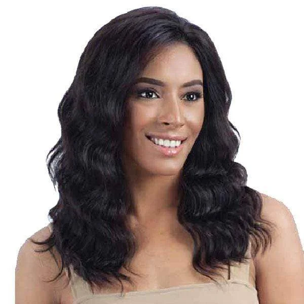 real person hair ring abstract band-Shake N Go - NAKED - WQNBR - BRAZILIAN RAY - Remy Human Lace Wig