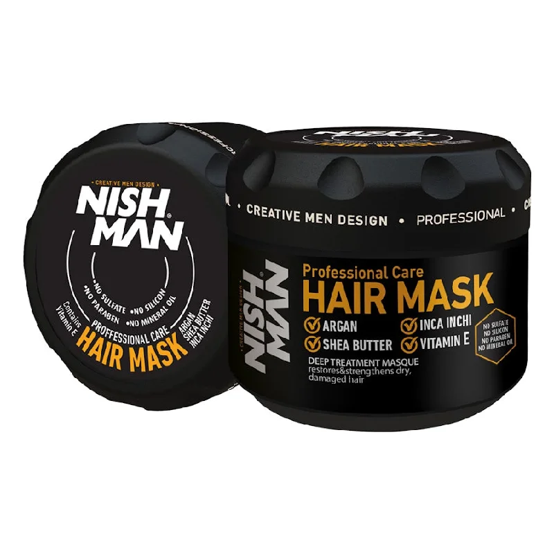 Thickening cream-Nishman Inca Inchi Professional Hair Mask w/ Argan, Vitamin E, & Shea Butter (300ml/10.14oz)