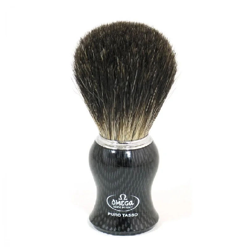 Omega Shaving Brush - Carbon Fibre Handle