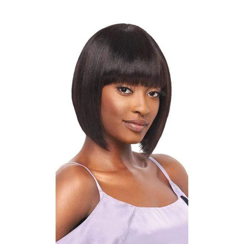 real person hair ring nostalgic craft-OUTRE My Tresses Purple Label 100% Unprocessed Human Hair Full Wig - STRAIGHT BOB 10''