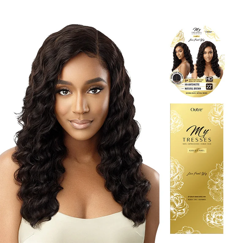 real person hair ring fan design-OUTRE MYTRESSES GOLD LABEL 100% Unprocessed Human Hair Lace Front Wig ANTOINETTE