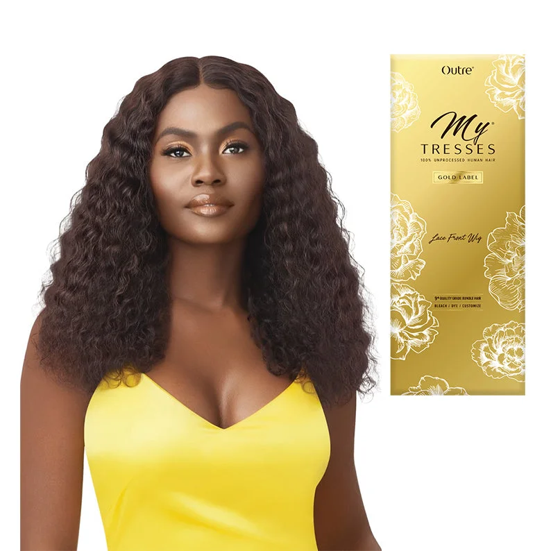 real person hair ring mid-tier ring-OUTRE MYTRESSES GOLD LABEL 100% Unprocessed Human Hair Lace Front Wig ARLESSIA