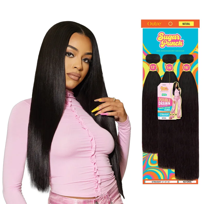 real person hair ring strong craft-OUTRE Sugar Punch 100% Unprocessed Remi Human Hair Straight Multi Pack