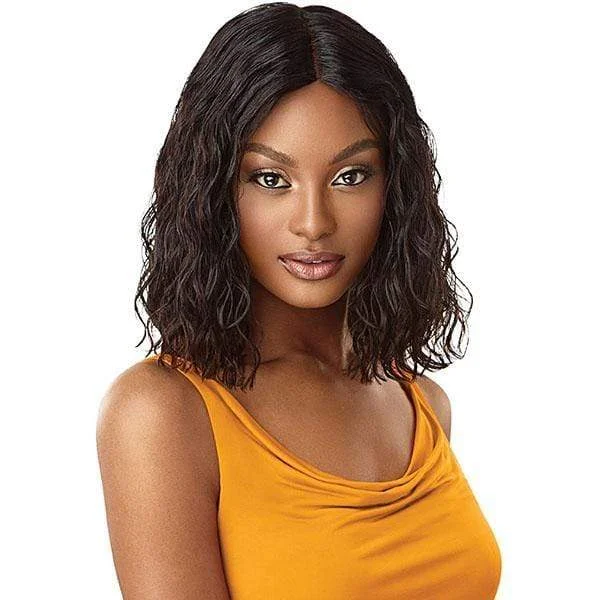 real person hair ring everyday band-Outre The Daily Wig 100% Human Hair Wig - CURLY BLUNT CUT BOB 14"