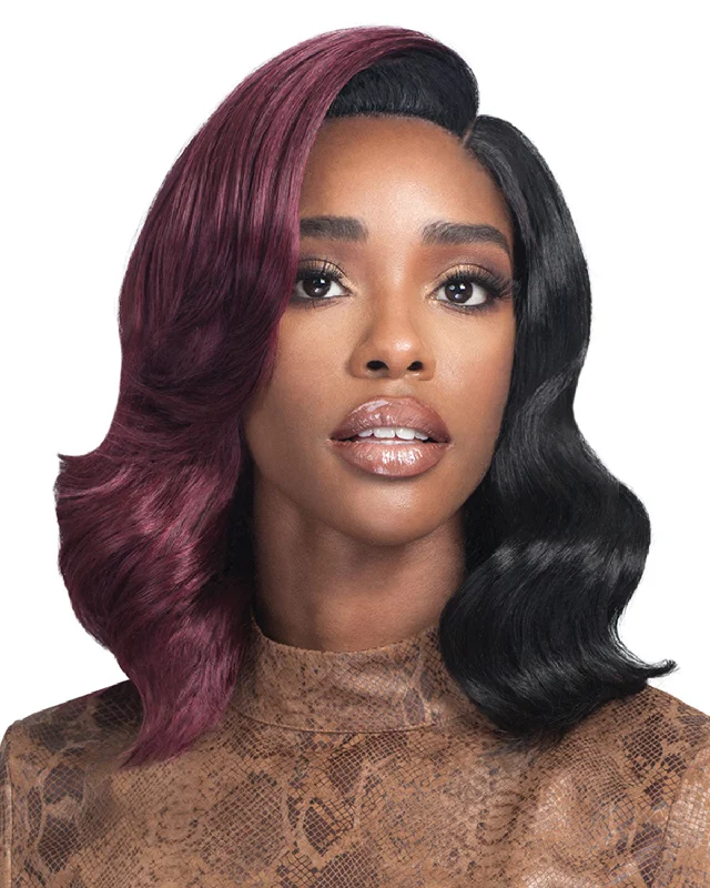 Neon pink synthetic wigs-Perla | Lace Front Synthetic Wig by Bobbi Boss