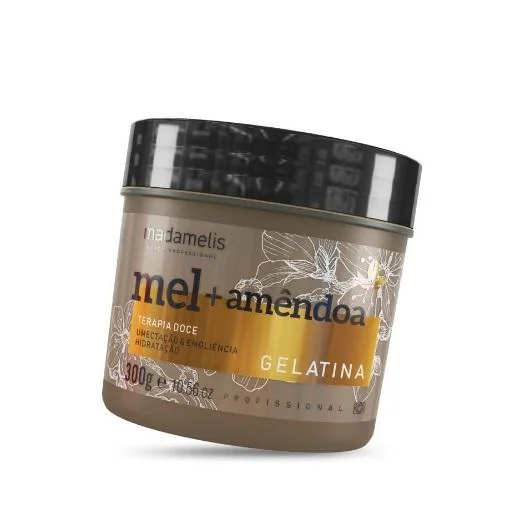 Non-toxic shampoo for hair-Professional Capillary Gelatin Honey Almond Growing Jelly Mask 300g - Madamelis