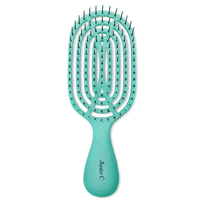 NuWay 4Hair Circular Venting Detangling Junior C Brush - Aqua by NuWay 4Hair for Unisex - 1 Pc Hair Brush