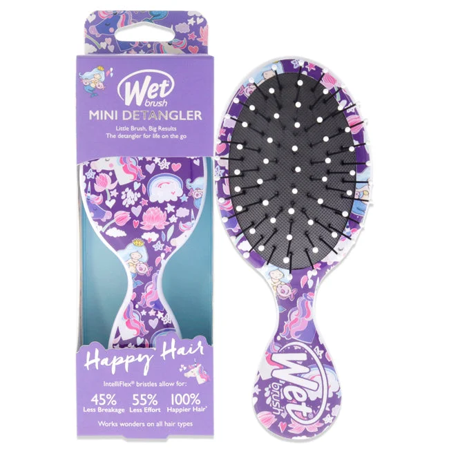 Wet Brush Mini Detangler Happy Hair Brush - Mermaids and Unicorns by Wet Brush for Unisex - 1 Pc Hair Brush