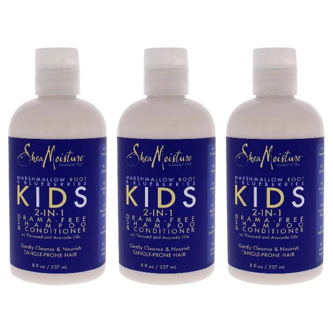 Shea Moisture Marshmallow Root and Blueberries Kids 2-In-1 Shampoo and Conditioner by Shea Moisture for Kids - 8 oz Shampoo and Conditioner - Pack of 3