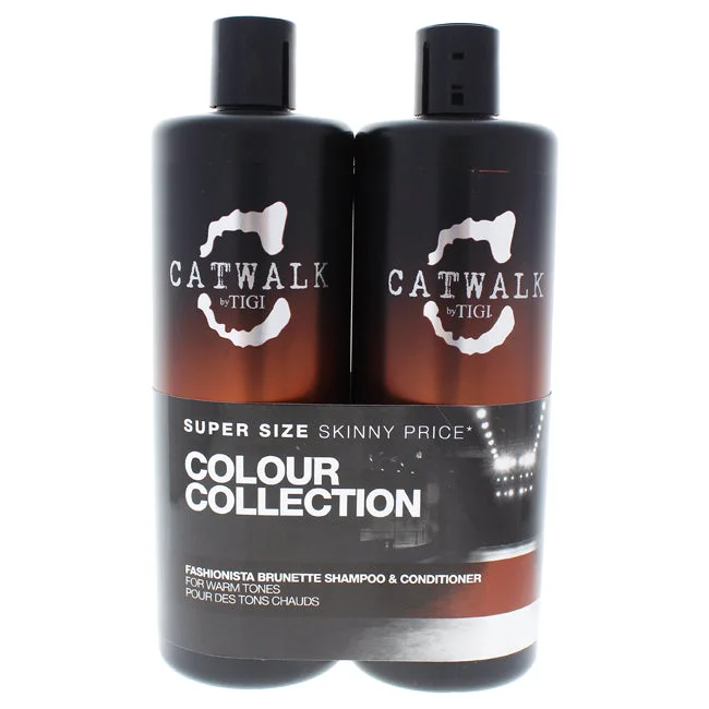 TIGI Catwalk Fashionista Brunette Duo by TIGI for Unisex - 25.36 oz Shampoo & Conditioner