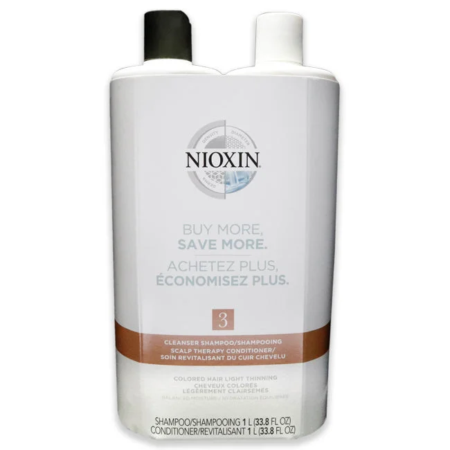 Nioxin System 3 Kit by Nioxin for Unisex - 33.8 oz Shampoo, Conditioner