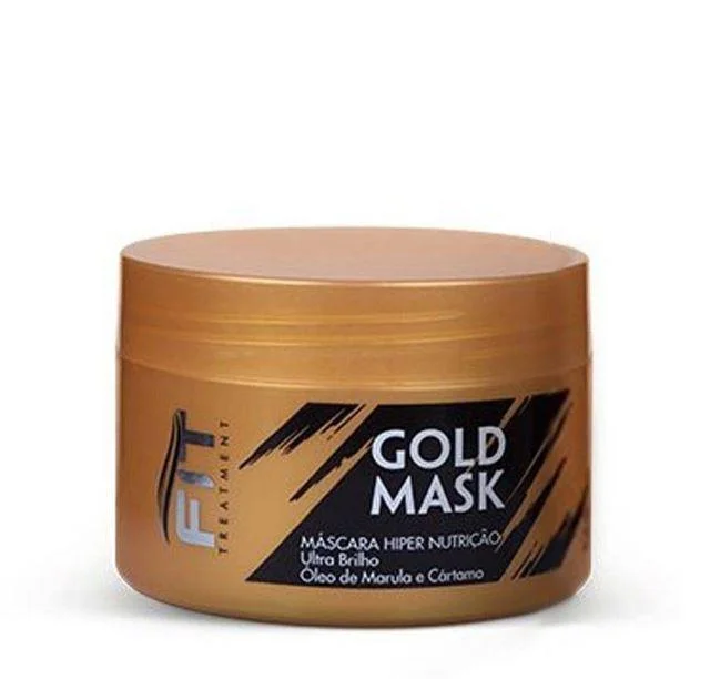 Hair care for tight kinky hair-Safflower Marula Coconut Nutrition Shine Gold Treat Mask 250g - Fit Cosmetics