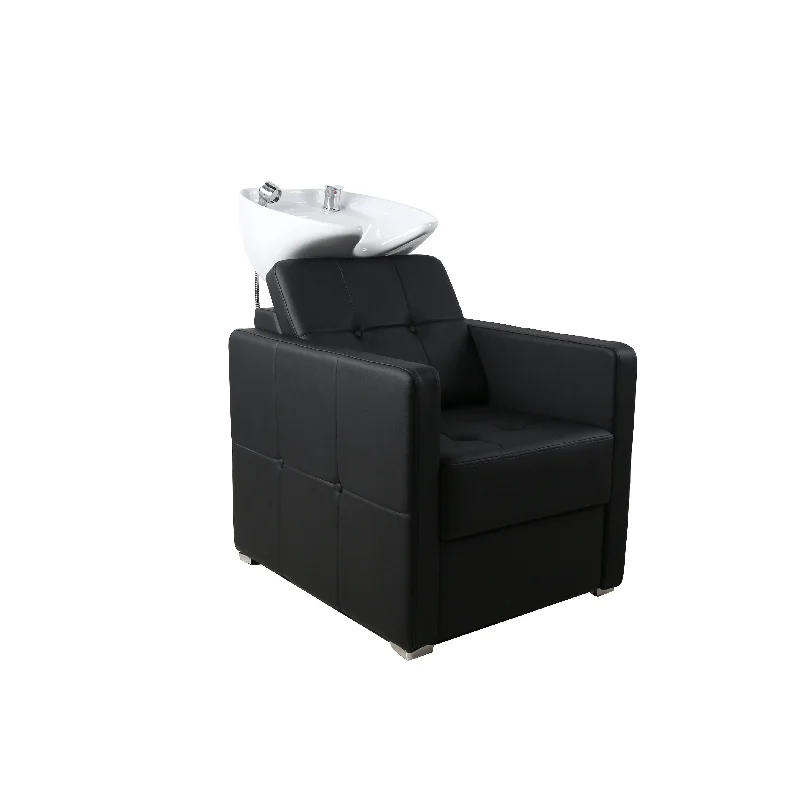 Platinum bleach-Salon Fit Dakota Back Wash Unit Black with White Basin