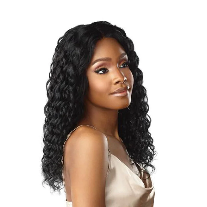 real person hair ring tough ring-SENSATIONNEL Bare & Natural 100% Virgin Human Hair 13x5 Lace Wig NATURAL DEEP 18"