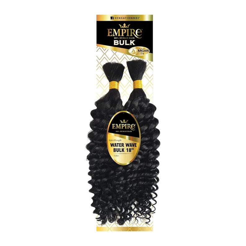 real person hair ring gradient style-SENSATIONNEL Empire Human Hair Water Wave Bulk 18"