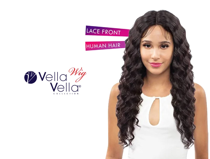 real person hair ring designer band-SENSUAL VELLA SS 360 HUMAN LACE WIG -  LOOSE WAVE 26"