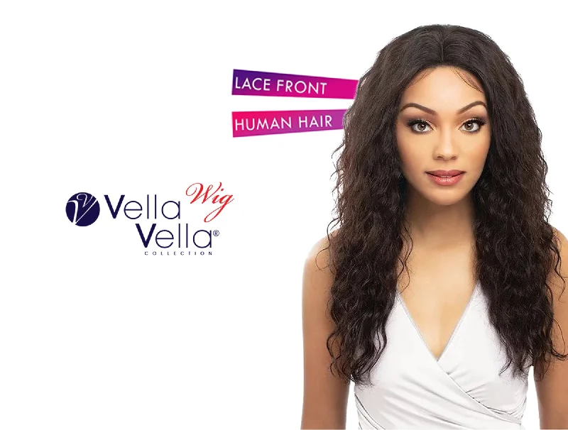 real person hair ring handpicked design-SENSUAL VELLA VELLA 360 UHD 100% NATURAL HUMAN HAIR LACE WIG - SASSY CURL 26"