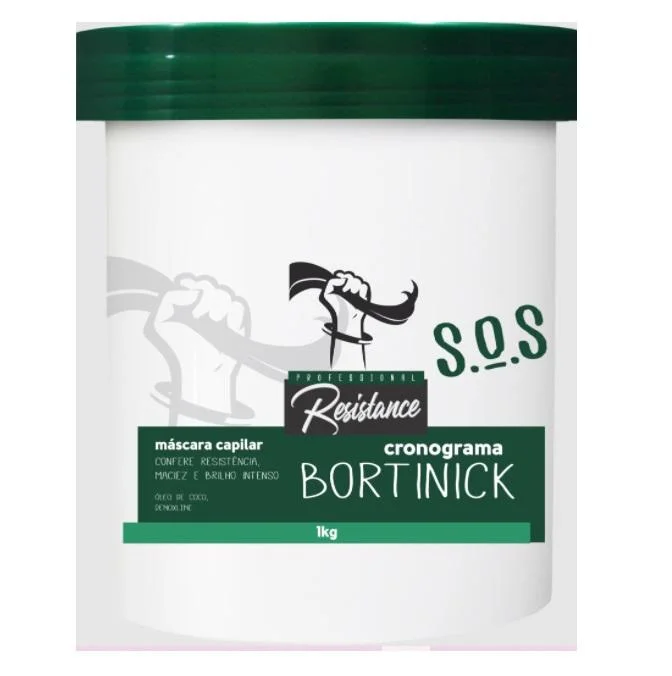 Hair care tips for lively curls-SOS Bortinick Schedule Coconut Oil Resistance Hair Mask 1Kg - Resistance