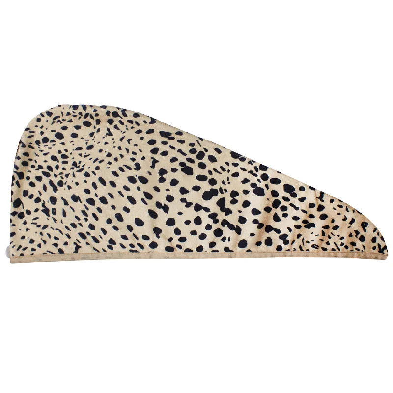 Satin cream-Spa Solutions Hair Turban (Cheetah)