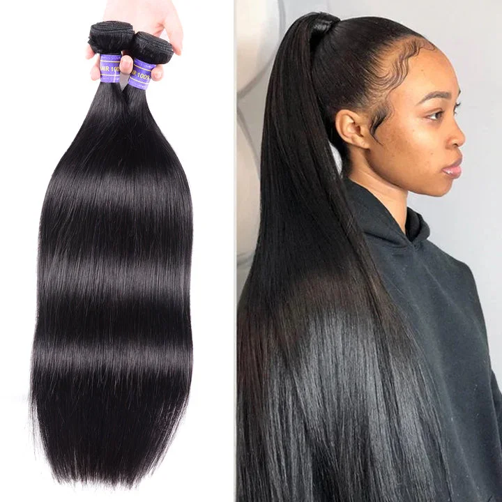 real person hair ring go-to ring-Hair Straight Hair Weave 1 Bundle 8"-30" Remy Human Hair