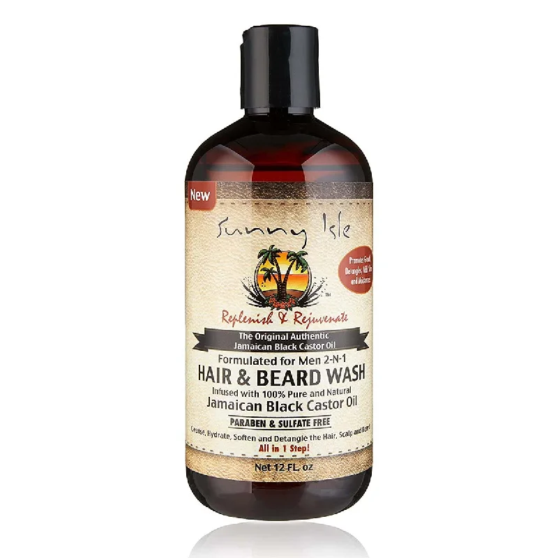 Bonding mist-Sunny Isle Jamaican Black Castor Oil Formulated for Men 2-N-1 Hair and Beard Wash 12oz