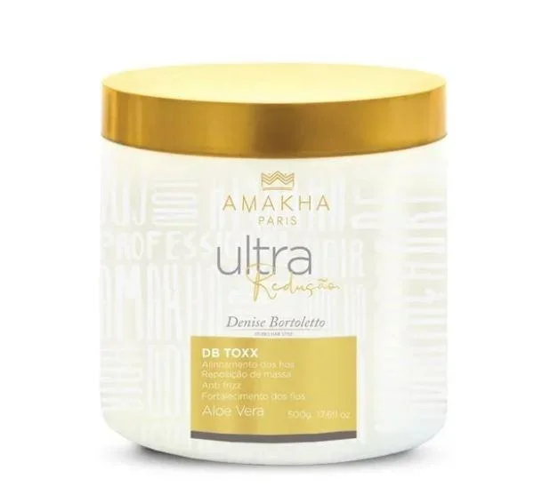 Best hair care for scalp crusting-Ultra Reduction White DB Toxx Aloe Vera Anti Frizz Alignment Mask 500g - Amakha