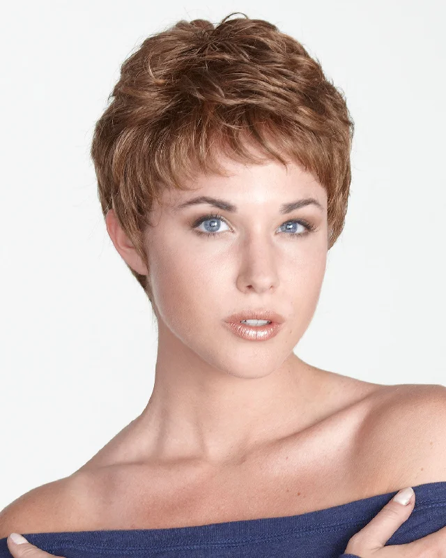 Synthetic wigs with rugged layers-Vegas | Monofilament Synthetic Wig by Dream USA