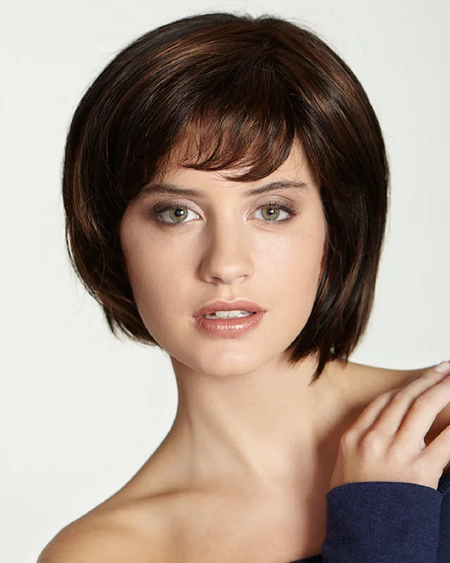 Synthetic wigs with sharp part-West Port | Monofilament Synthetic Wig by Dream USA